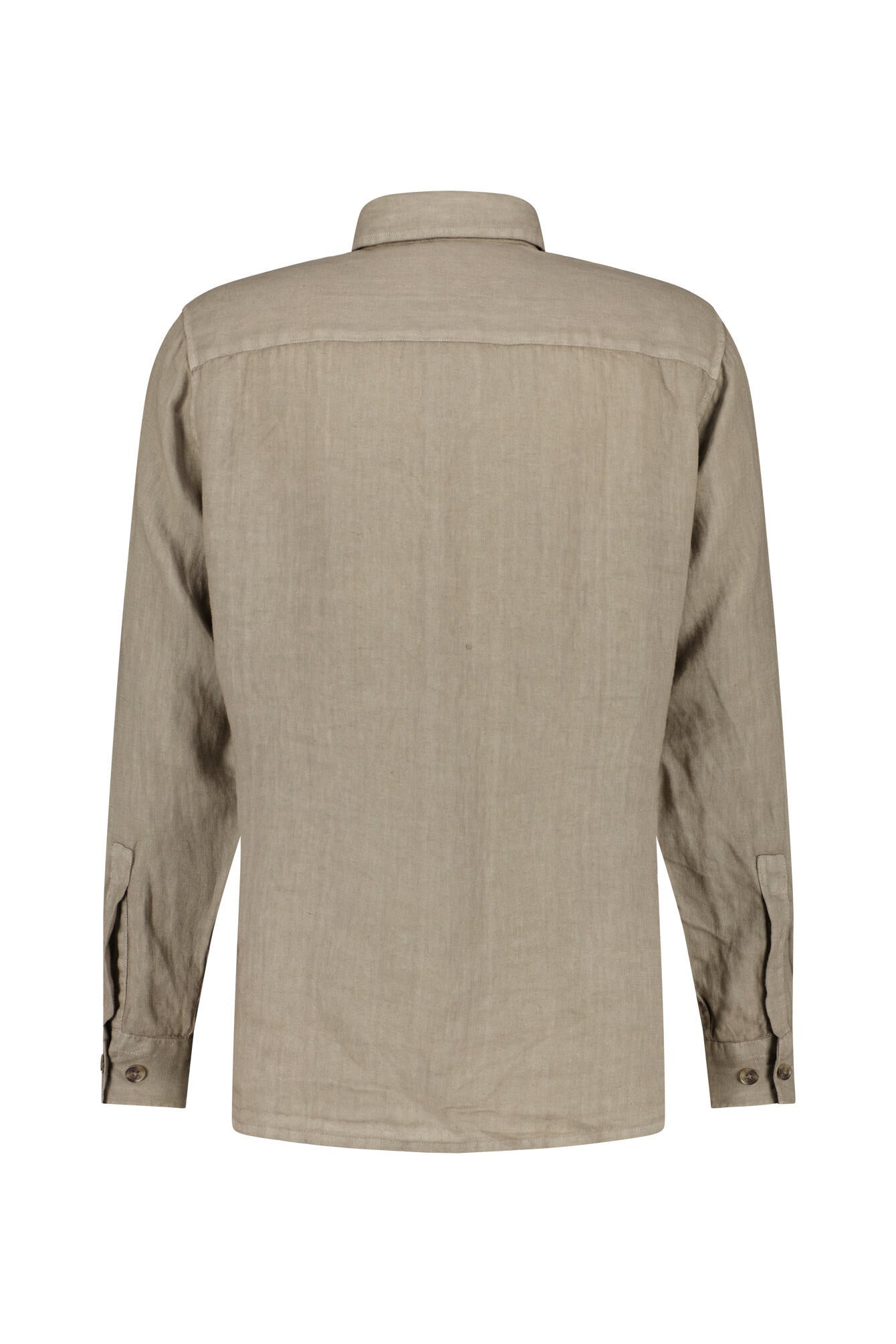 Leinenhemd mit aufgesetzten Brusttaschen - 706 TAUPE - Braun