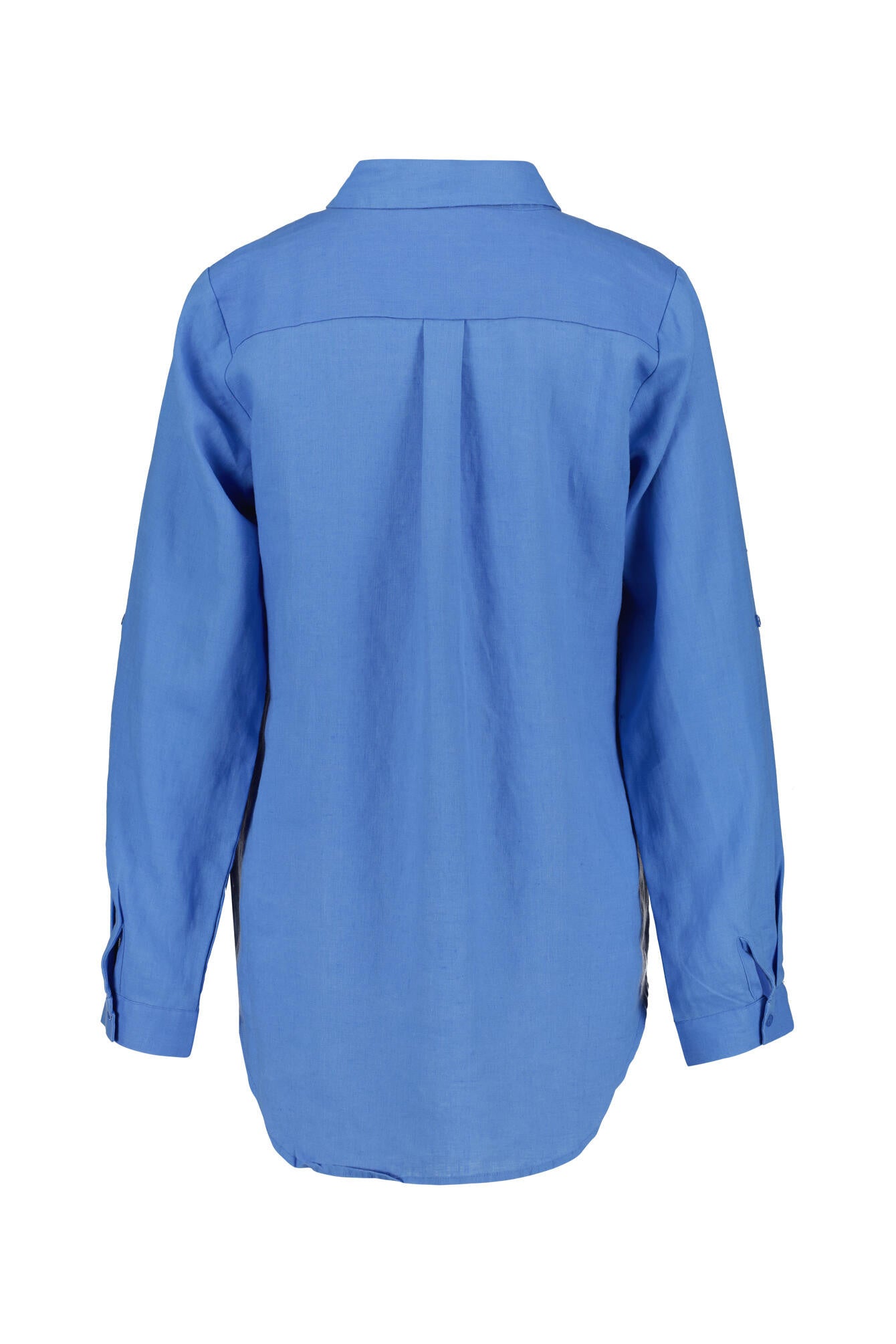 Longbluse aus Leinen - 647 AZUR - Blau