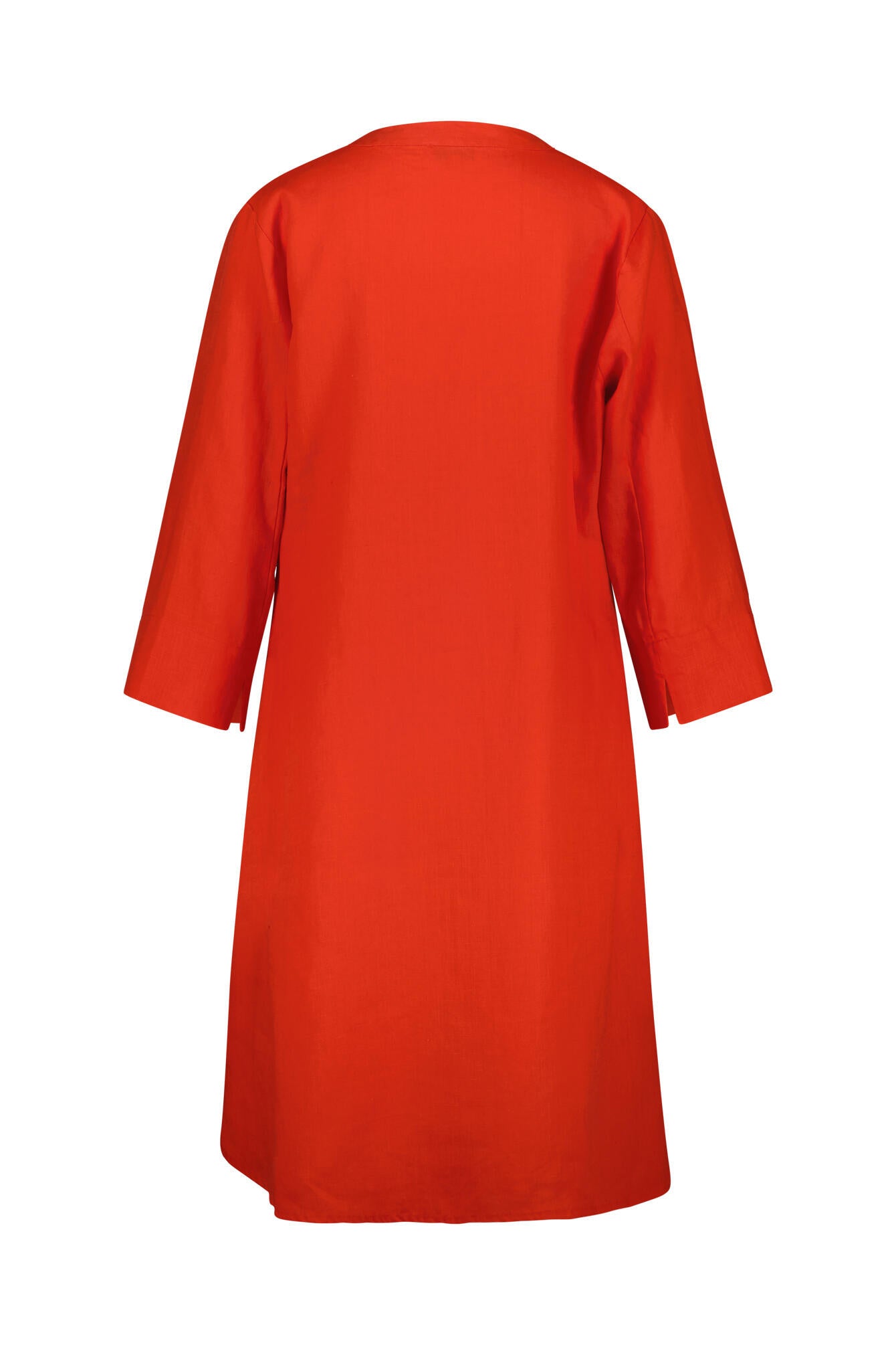 Freizeitkleid Midi aus Leinen - 451 GERANIE - Rot