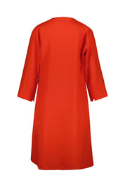 Freizeitkleid Midi aus Leinen - 451 GERANIE - Rot