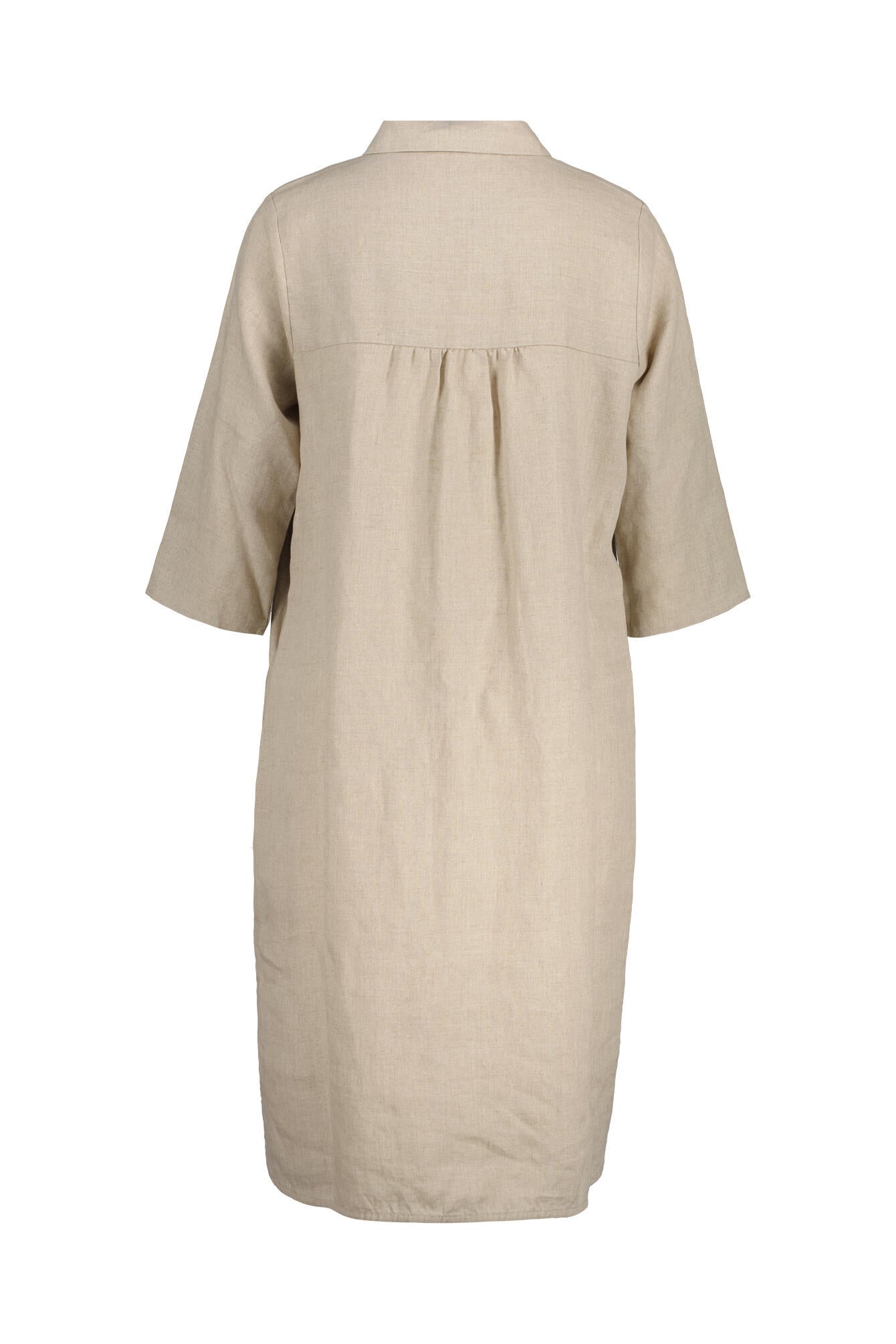 Freizeitkleid Midi aus Leinen - 248 NATUR - Beige