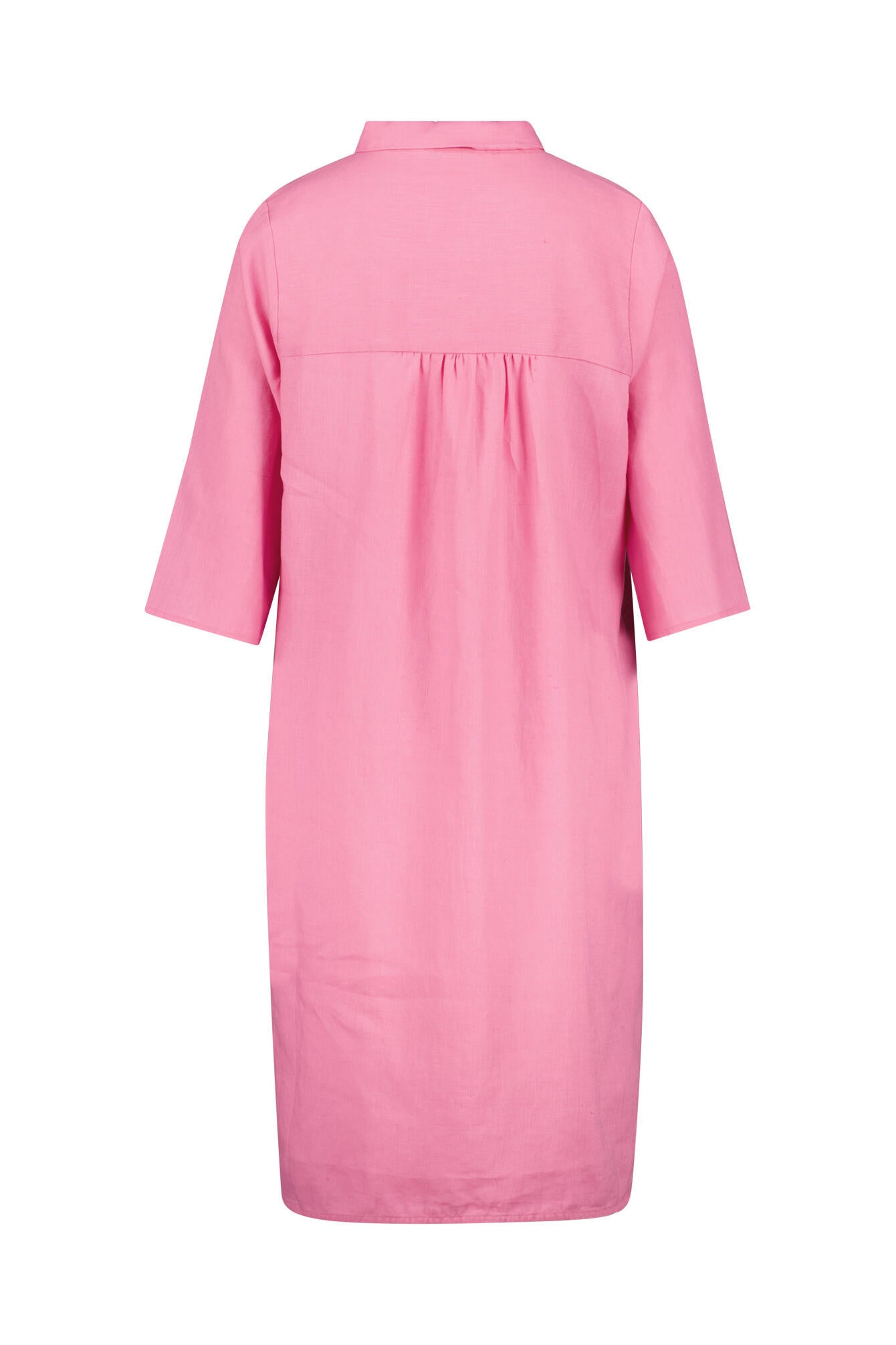 Freizeitkleid Midi aus Leinen - 415 PINK - Rosa