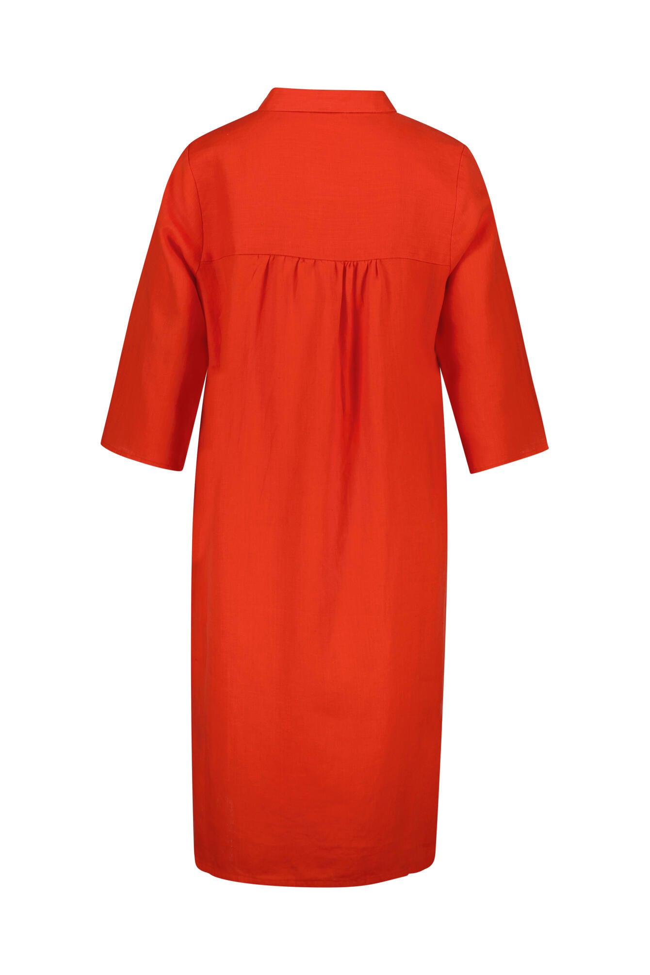 Freizeitkleid Midi aus Leinen - 451 GERANIE - Rot