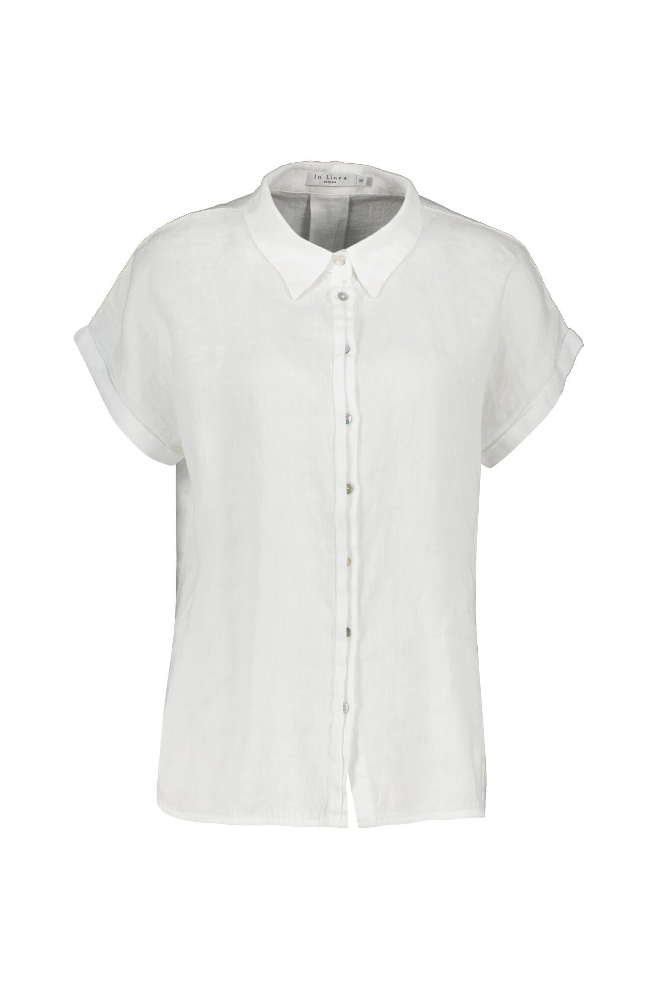 Leinenbluse Relaxed Fit - 101 101 WHITE - Weiß