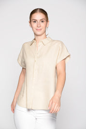 Leinenbluse Relaxed Fit - 209 209 SAND - Beige