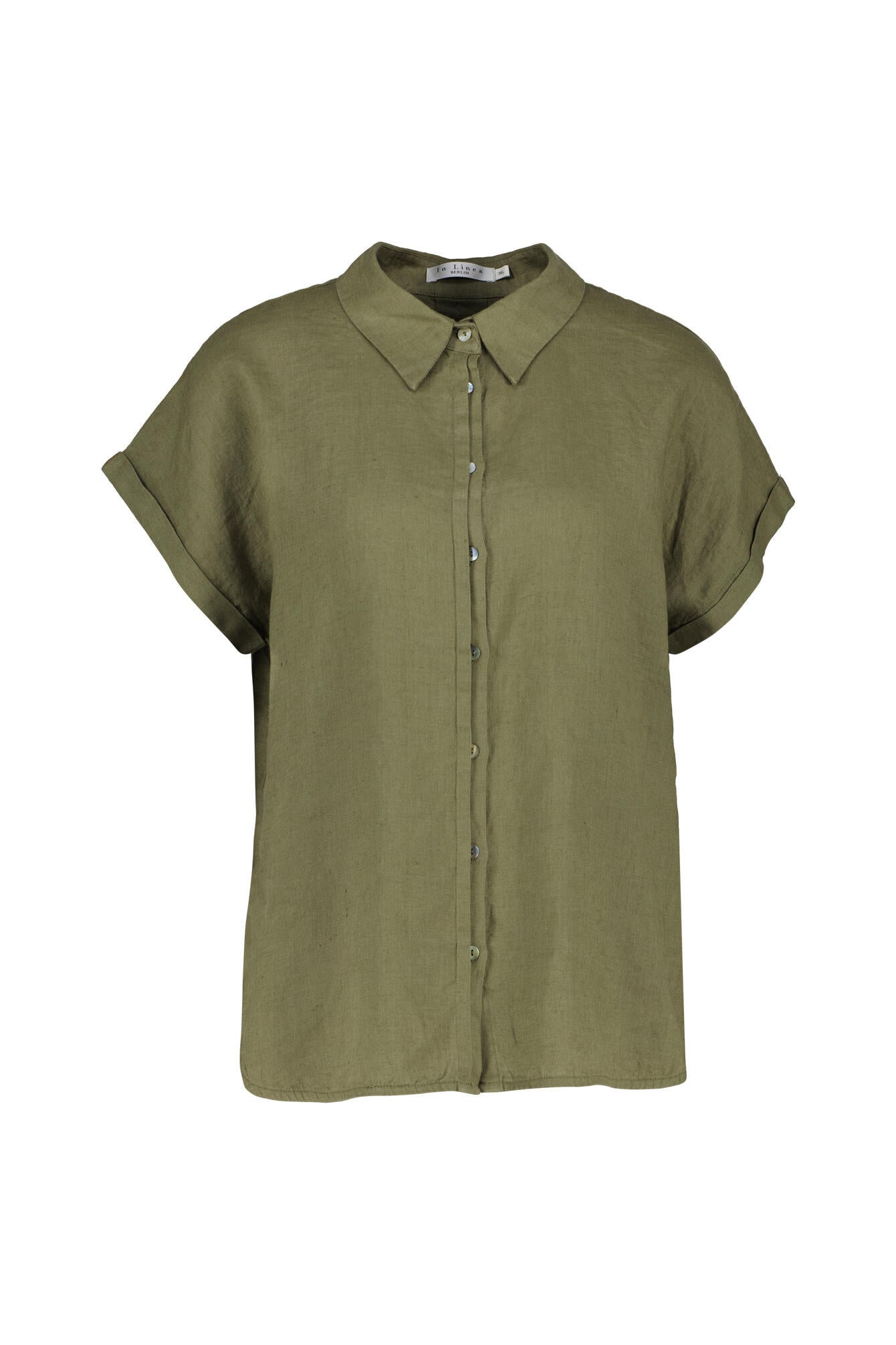 Leinenbluse Relaxed Fit - 550 550 OLIVE - Grün
