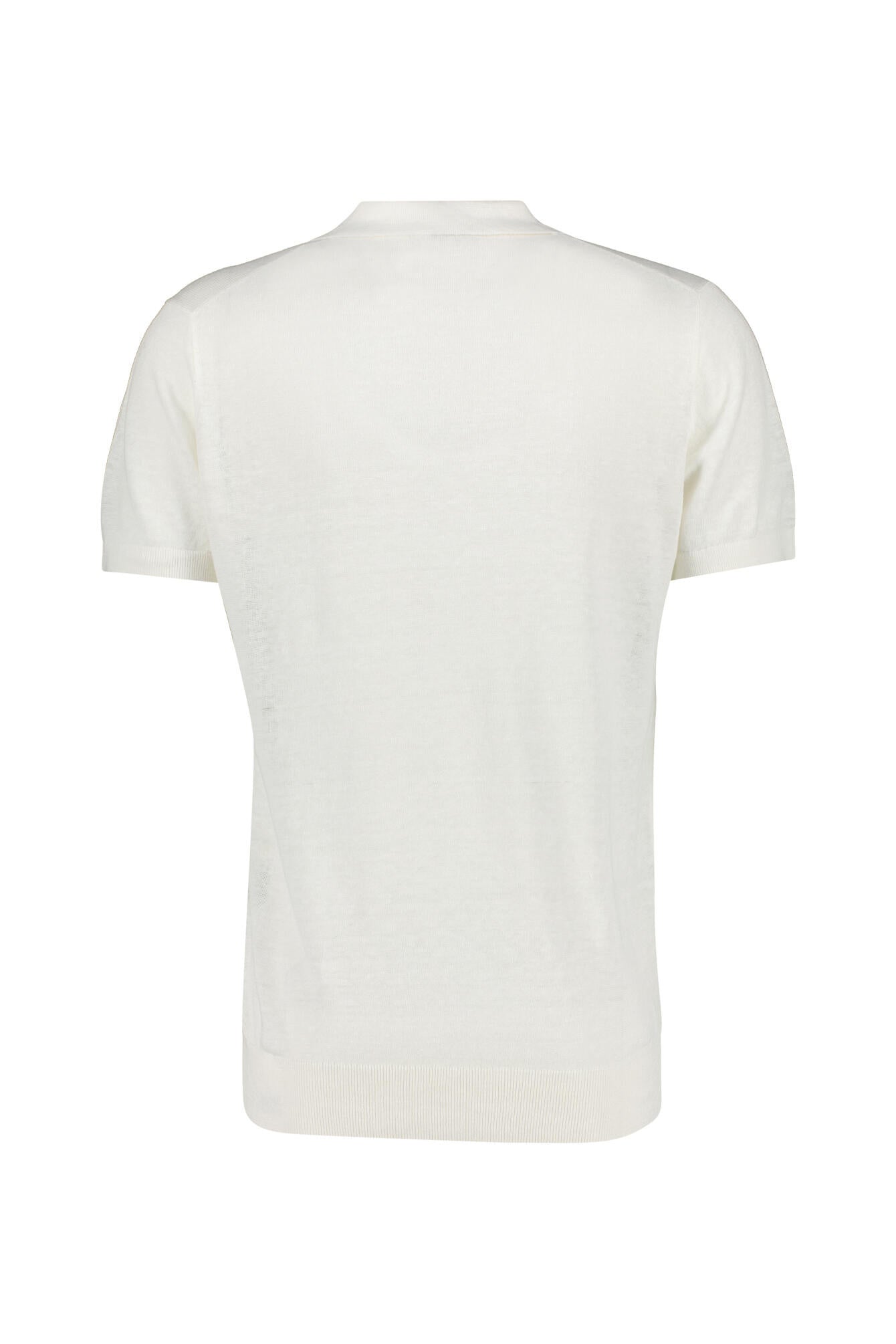 Poloshirt aus Leinen - 142 SNOW WHITE - Weiß