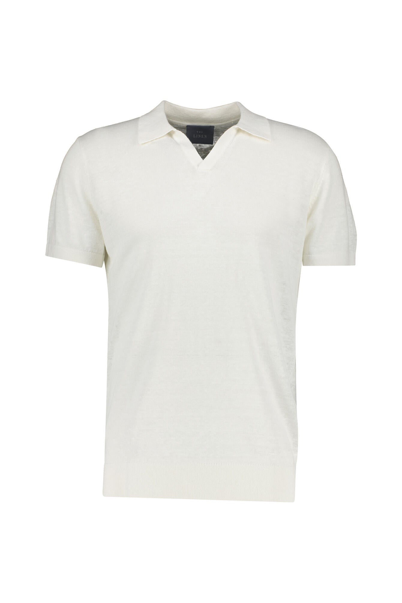 Poloshirt aus Leinen - 142 SNOW WHITE - Weiß