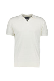 Poloshirt aus Leinen - 142 SNOW WHITE - Weiß