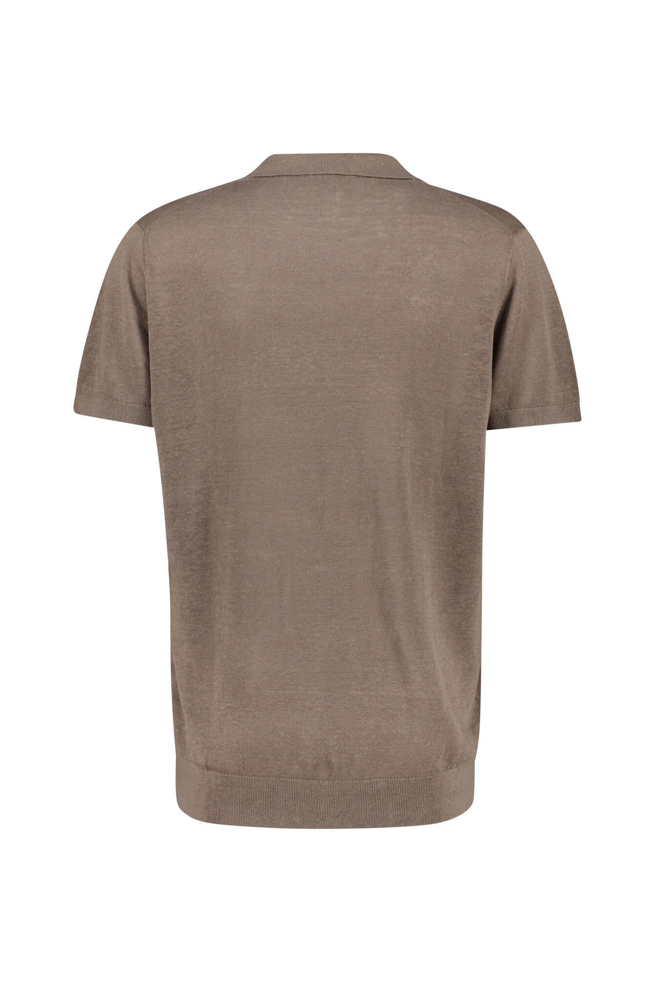 Poloshirt aus Leinen - 706 TAUPE - Braun