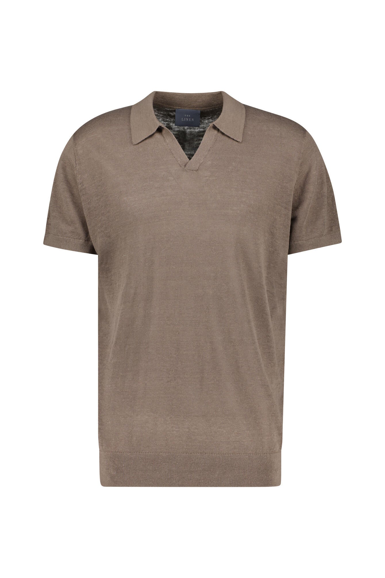 Poloshirt aus Leinen - 706 TAUPE - Braun
