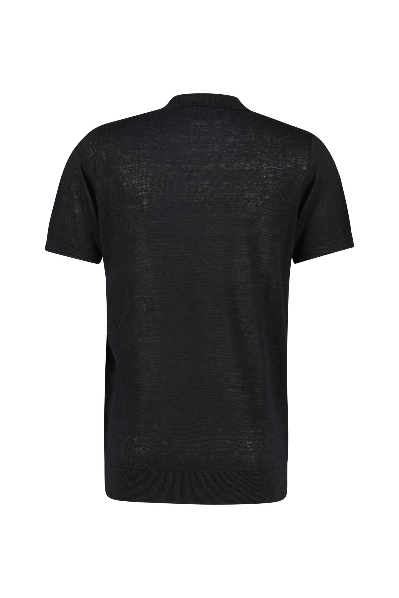 Poloshirt aus Leinen - 901 BLACK - Schwarz