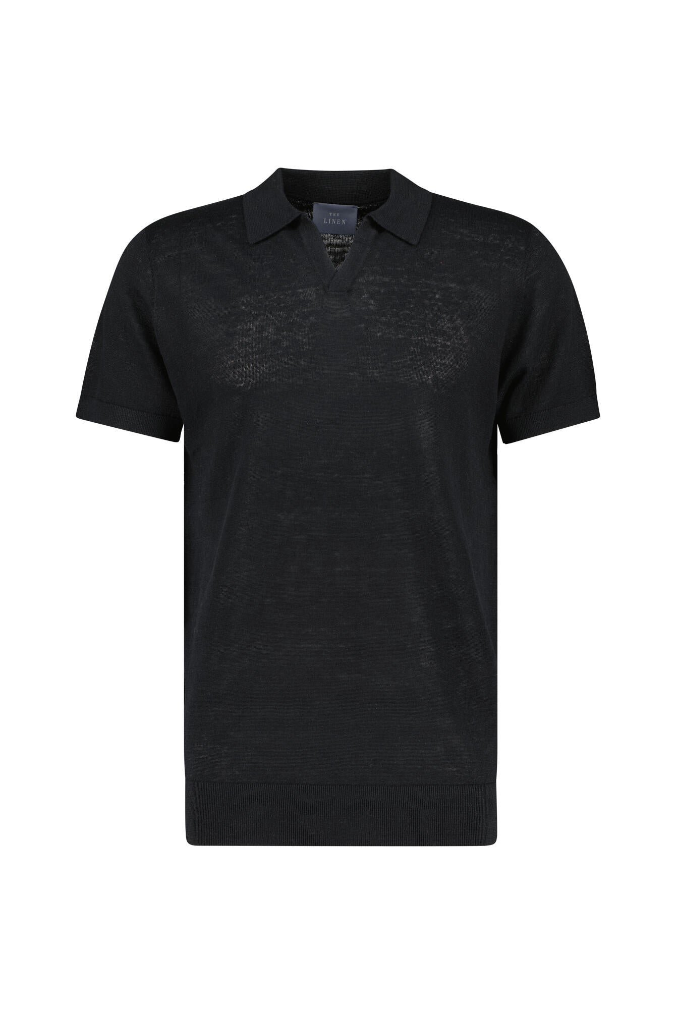 Poloshirt aus Leinen - 901 BLACK - Schwarz