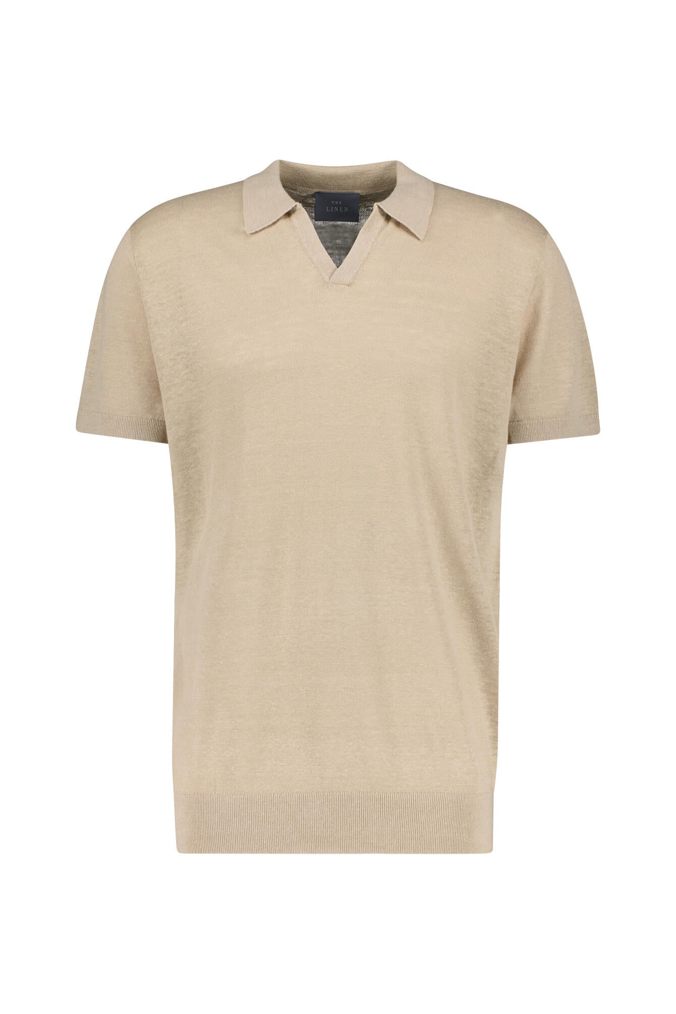 Poloshirt aus Leinen - 242 DRY SAND - Beige