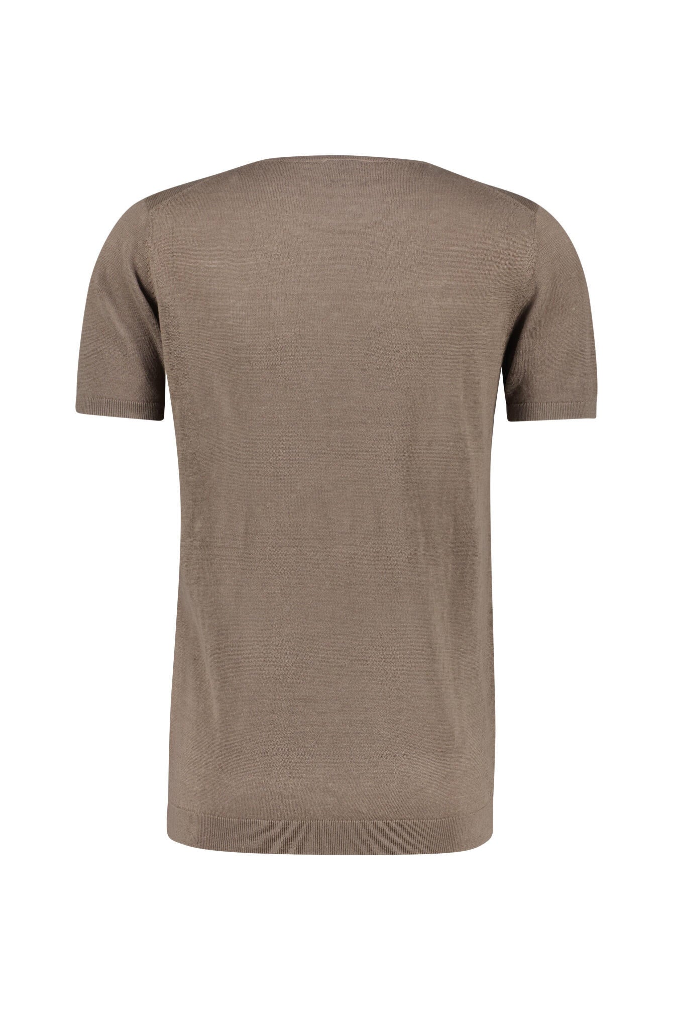 T-Shirt aus Leinenstrick - 706 TAUPE - Braun