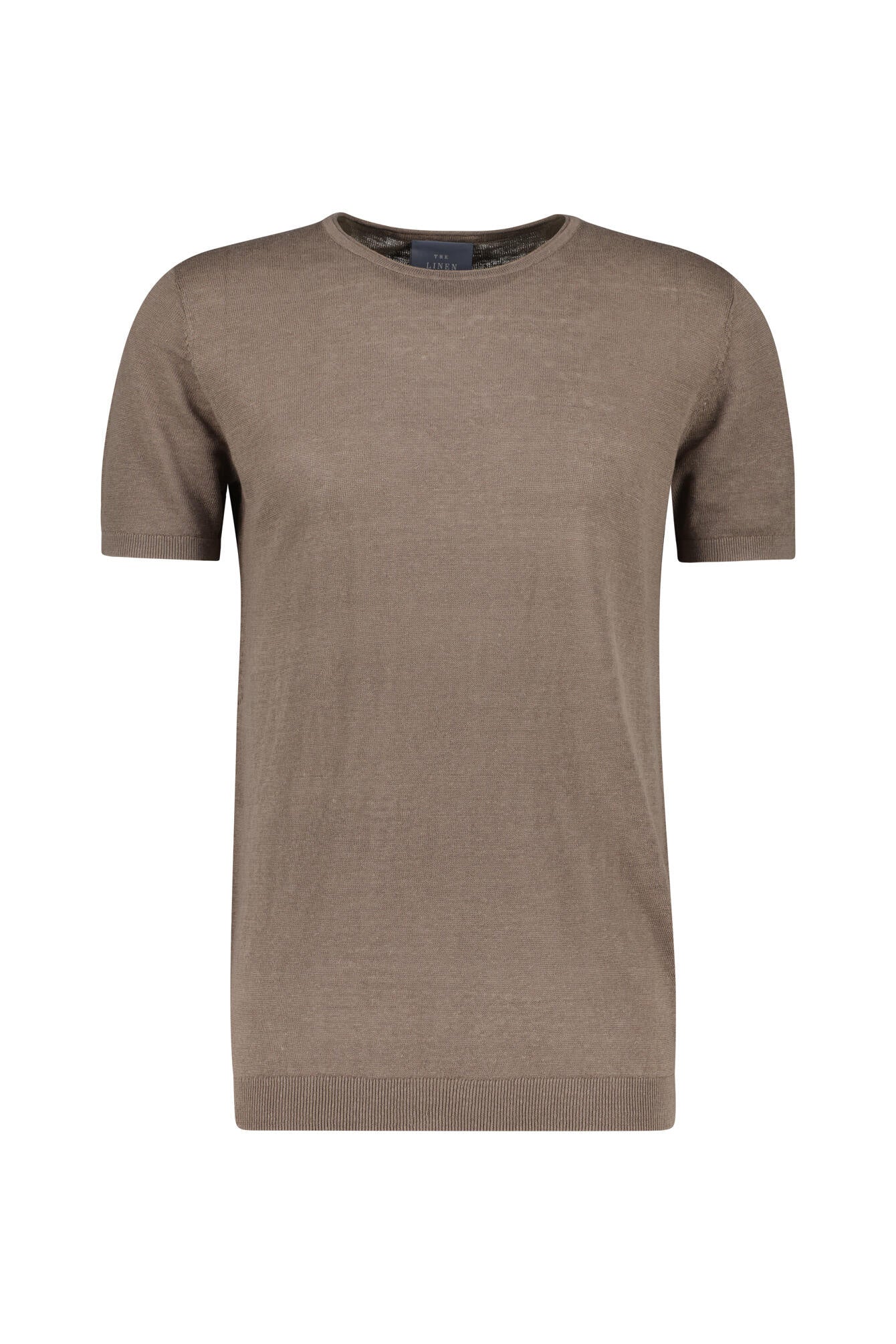 T-Shirt aus Leinenstrick - 706 TAUPE - Braun