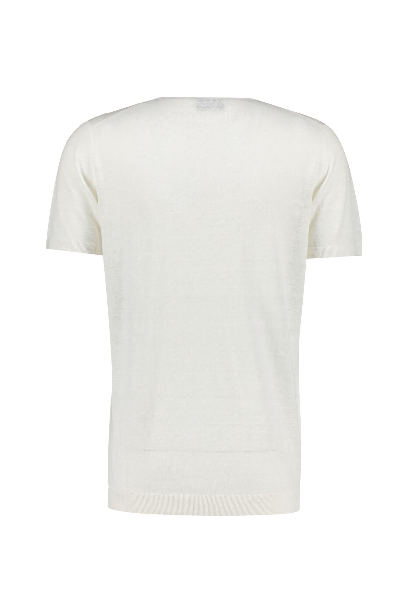 T-Shirt aus Leinenstrick - 142 SNOW WHITE - Weiß