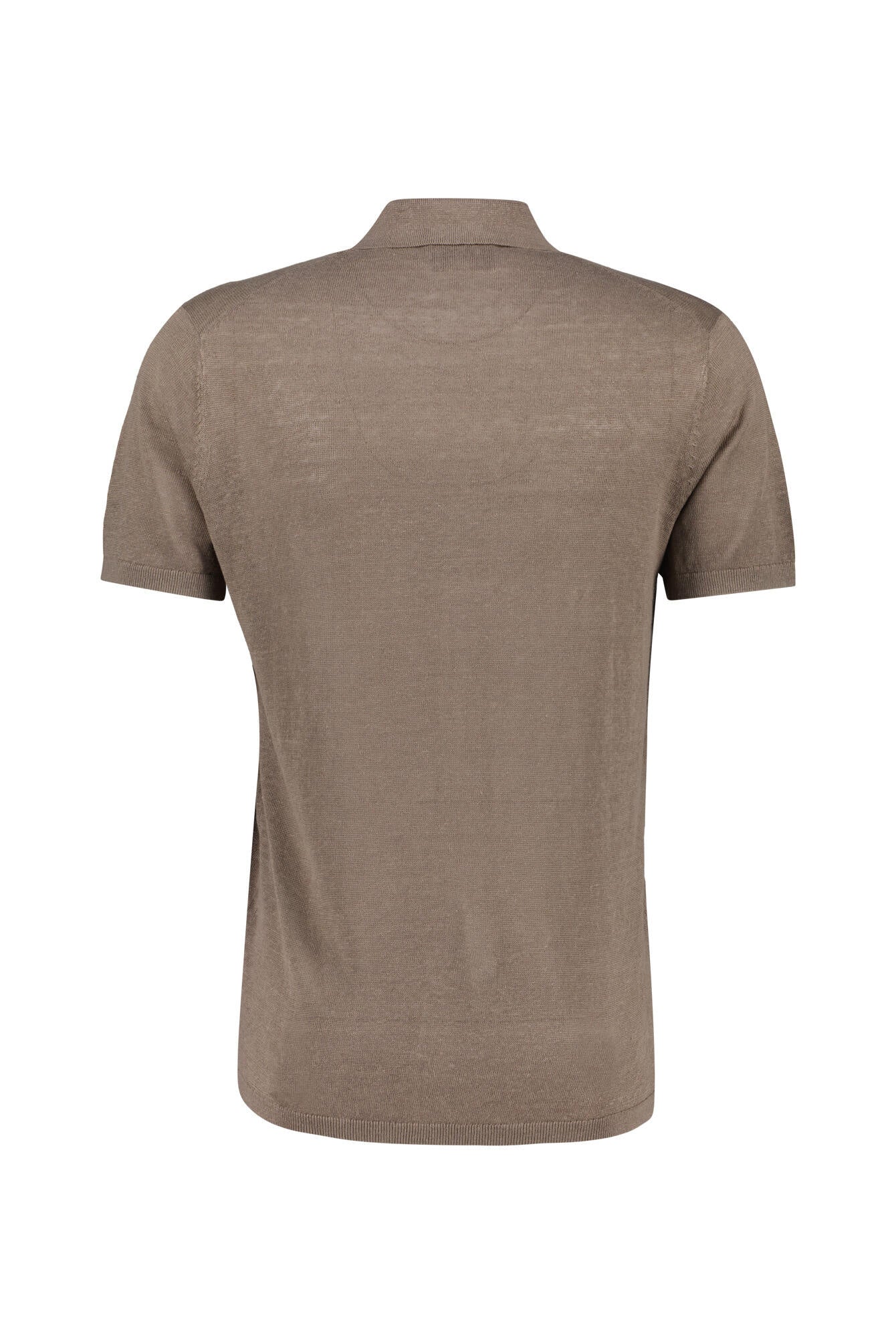 Poloshirt aus Leinen - 706 TAUPE - Braun