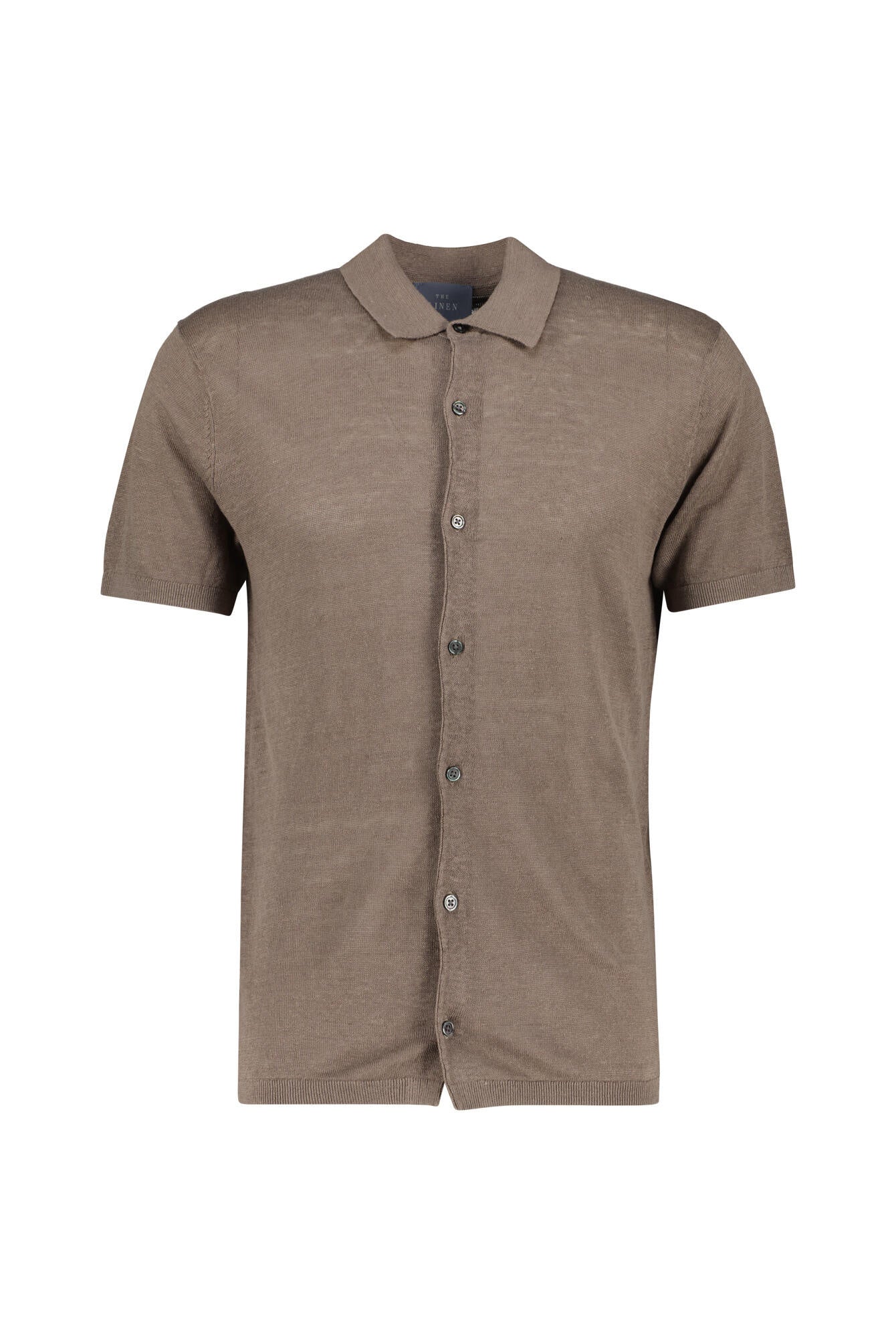 Poloshirt aus Leinen - 706 TAUPE - Braun