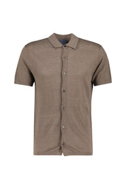 Poloshirt aus Leinen - 706 TAUPE - Braun