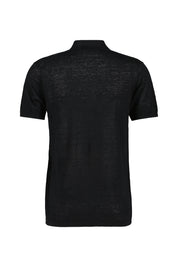 Poloshirt aus Leinen - 901 BLACK - Schwarz