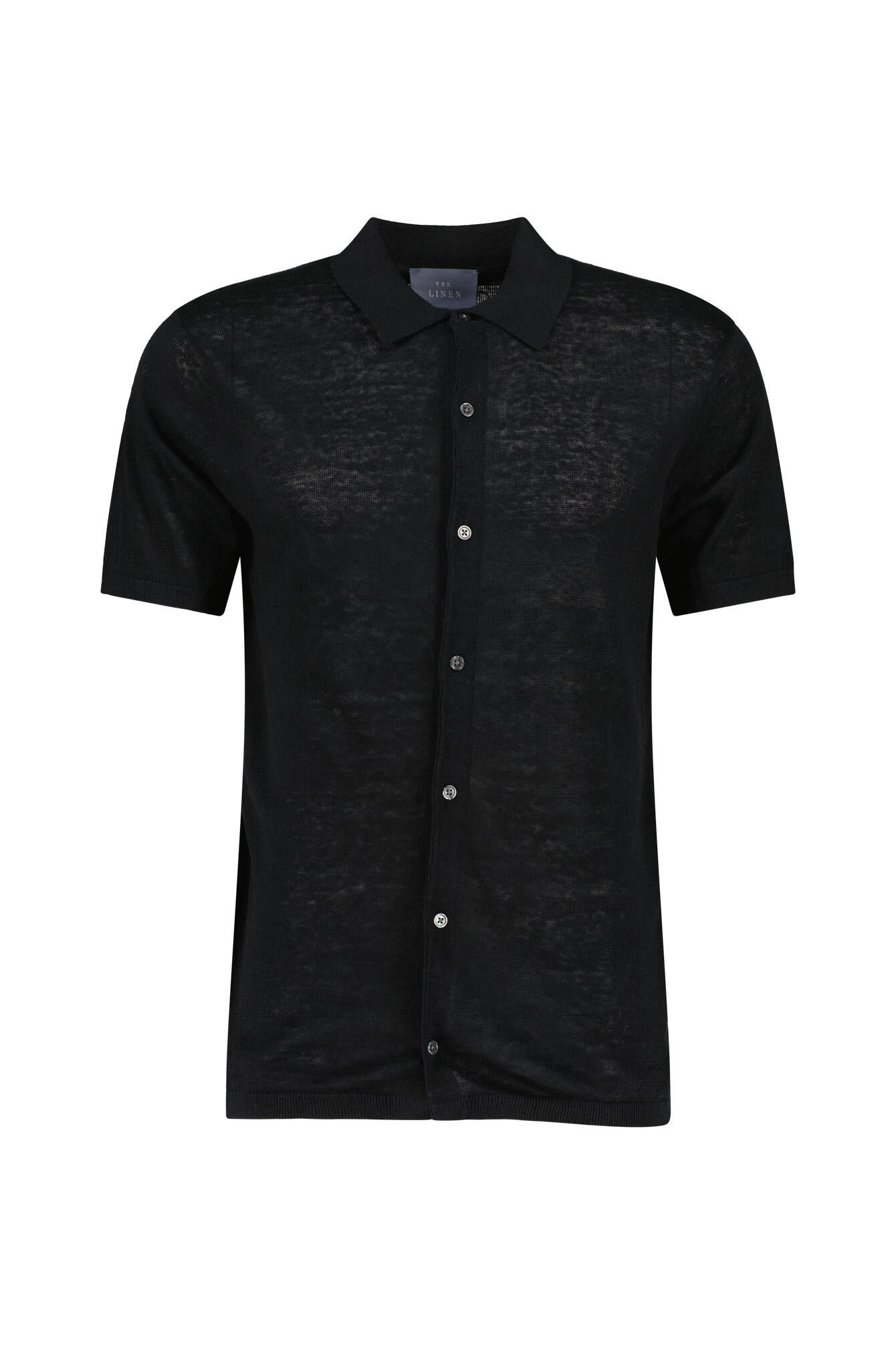 Poloshirt aus Leinen - 901 BLACK - Schwarz