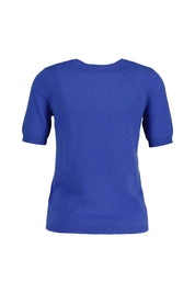 Strick-T-Shirt aus Kaschmir - 604 604 HIMMELBLAU - Blau