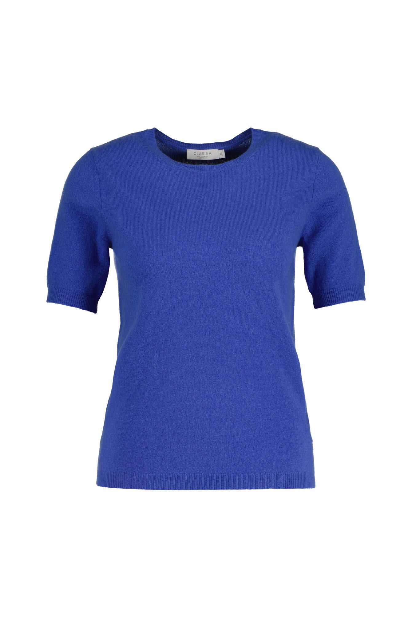Strick-T-Shirt aus Kaschmir - 604 604 HIMMELBLAU - Blau
