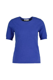Strick-T-Shirt aus Kaschmir - 604 604 HIMMELBLAU - Blau