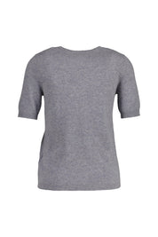 Strick-T-Shirt aus Kaschmir - 800 800 GRAU MEL. - Grau
