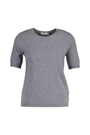 Strick-T-Shirt aus Kaschmir - 800 800 GRAU MEL. - Grau