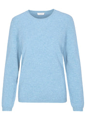 Strickpullover aus Kaschmir - 612 612 BLEU MEL. - Blau
