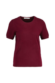 Strick-T-Shirt aus Kaschmir - 448 448 CHERRY - Rot