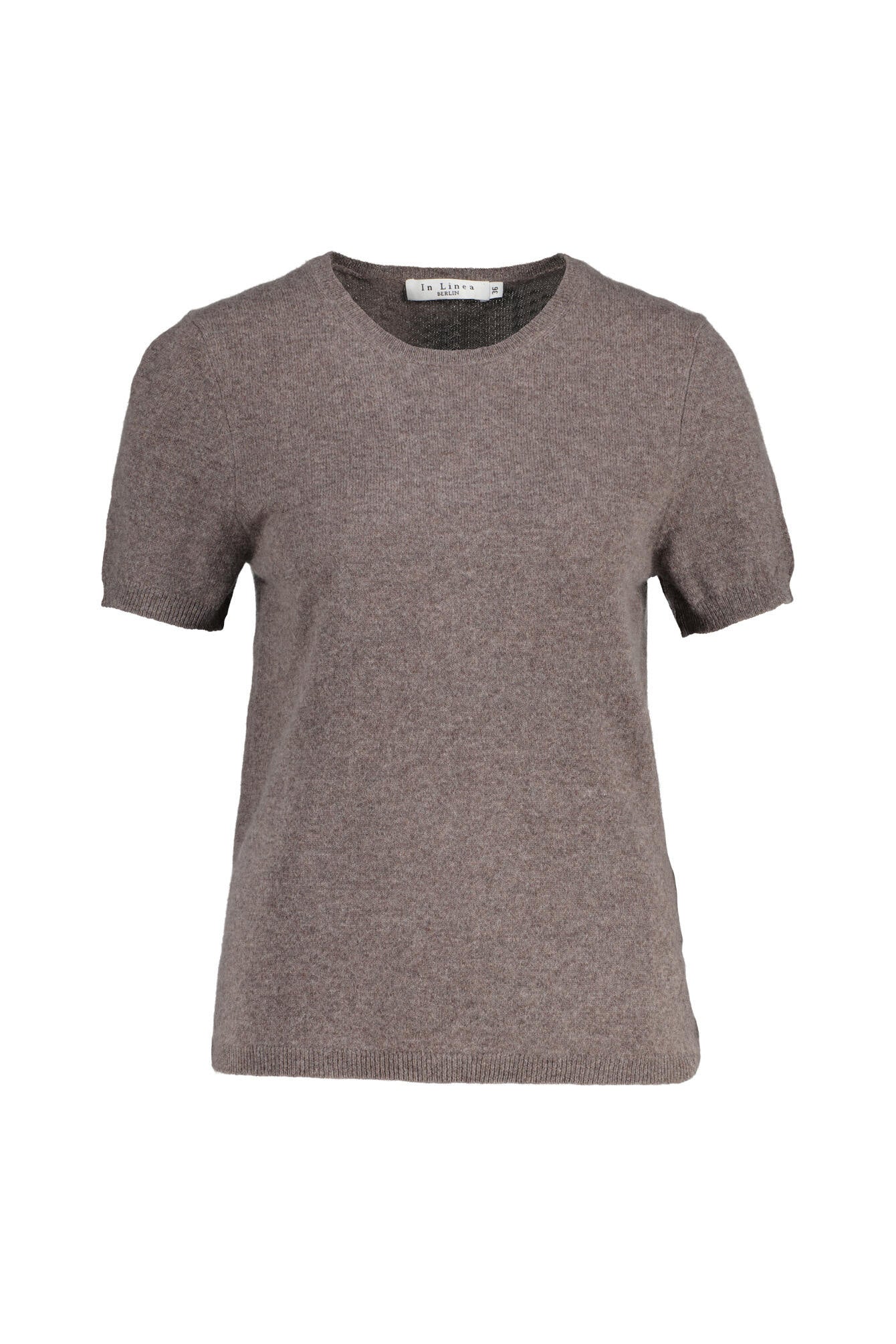 Strick-T-Shirt aus Kaschmir - 706 706 TAUPE MEL. - Braun