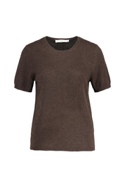 Strick-T-Shirt aus Kaschmir - 720 720 CHOCOLATE MEL.