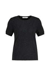 Strick-T-Shirt aus Kaschmir - 806 806 ANTHRA MEL. - Grau
