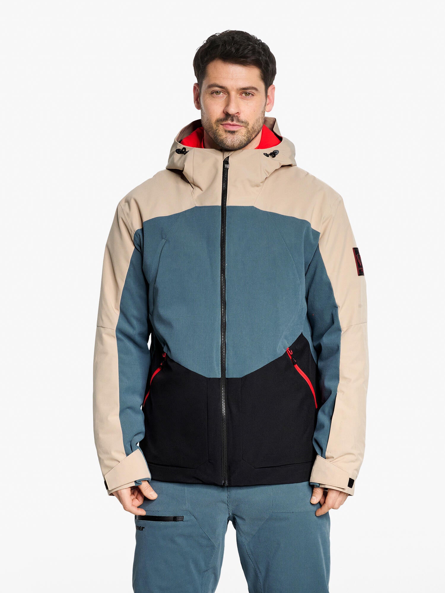 Skijacke TOBIN-Z mit Kapuze - 51512-iron sky cord.black - Grau