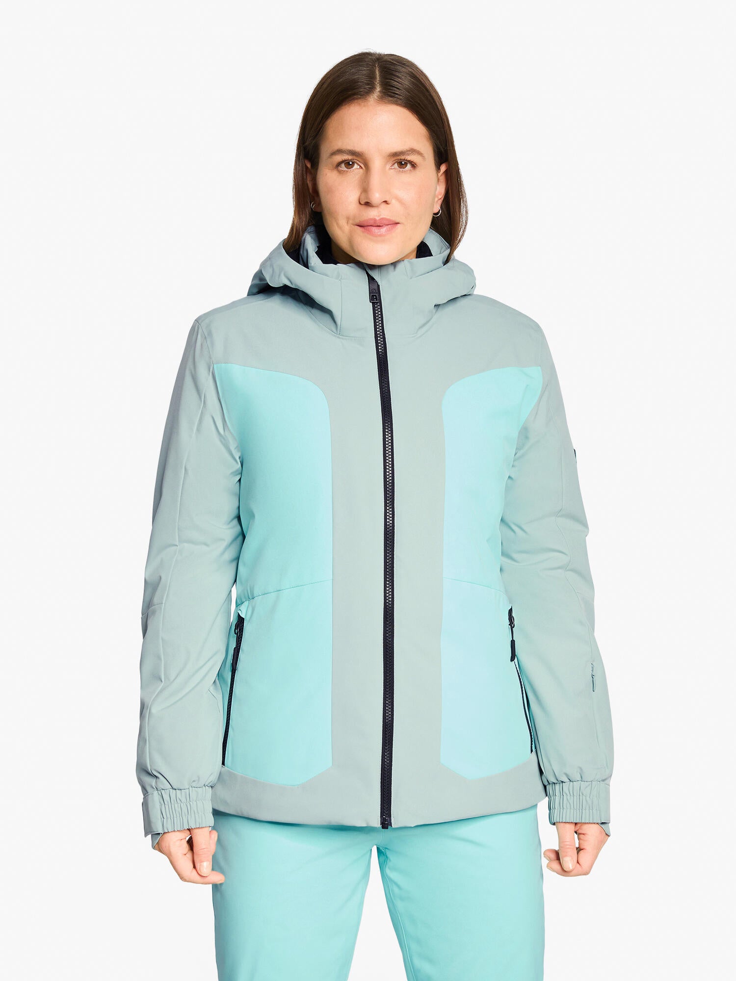 Skijacke TARLA-Z mit Kapuze - 314-dried eucalyptus - Türkis