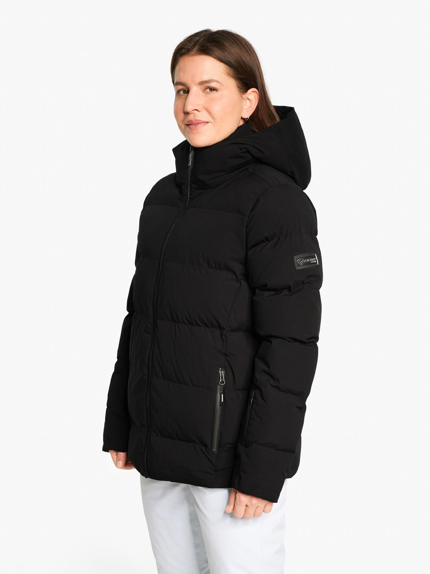 Skijacke TRAVA-Z mit Kapuze - 12-black - Schwarz
