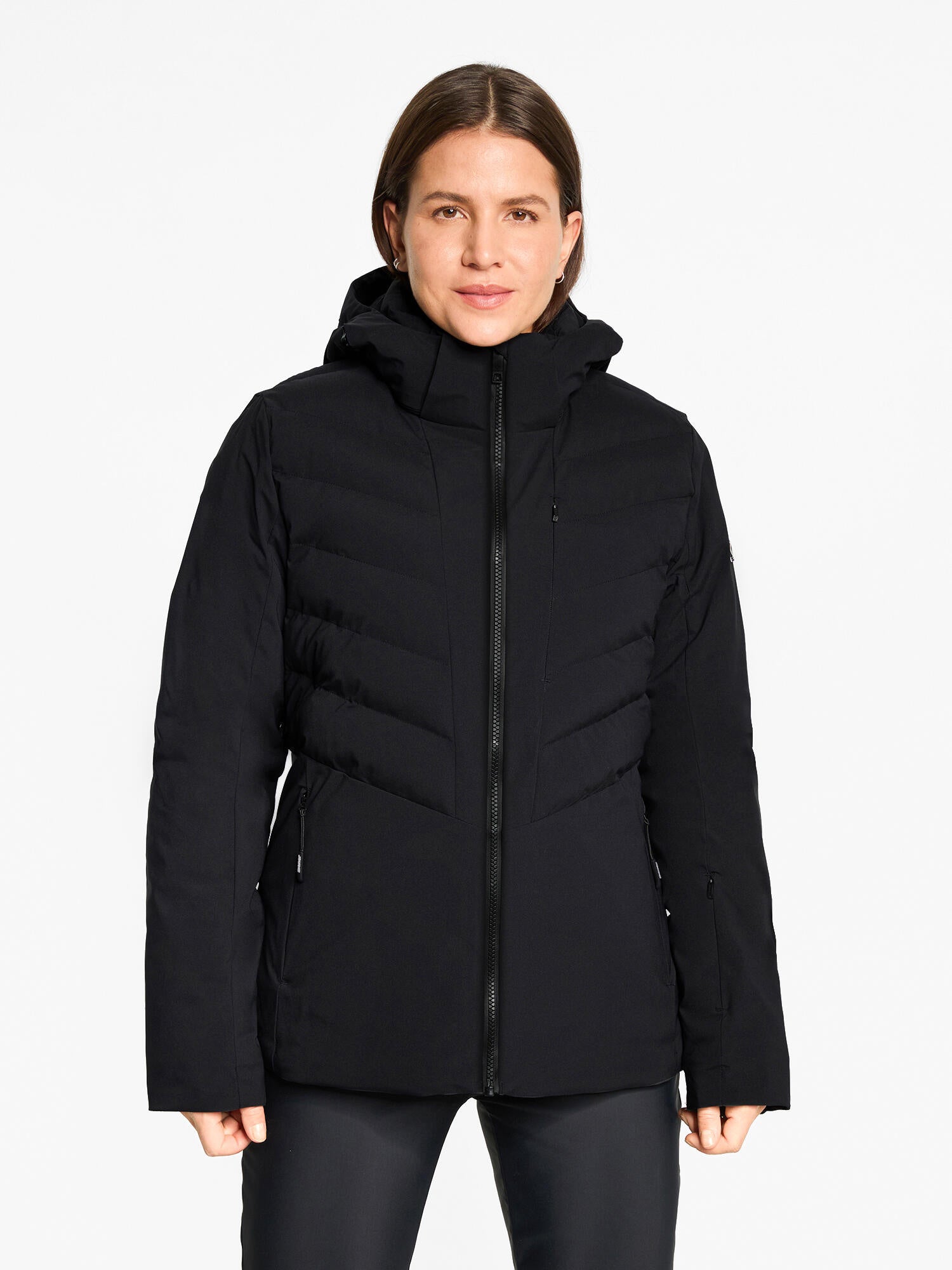 Skijacke TOKKI-Z mit Kapuze - 12-black - Schwarz