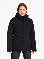 Skijacke TOKKI-Z mit Kapuze - 12-black - Schwarz