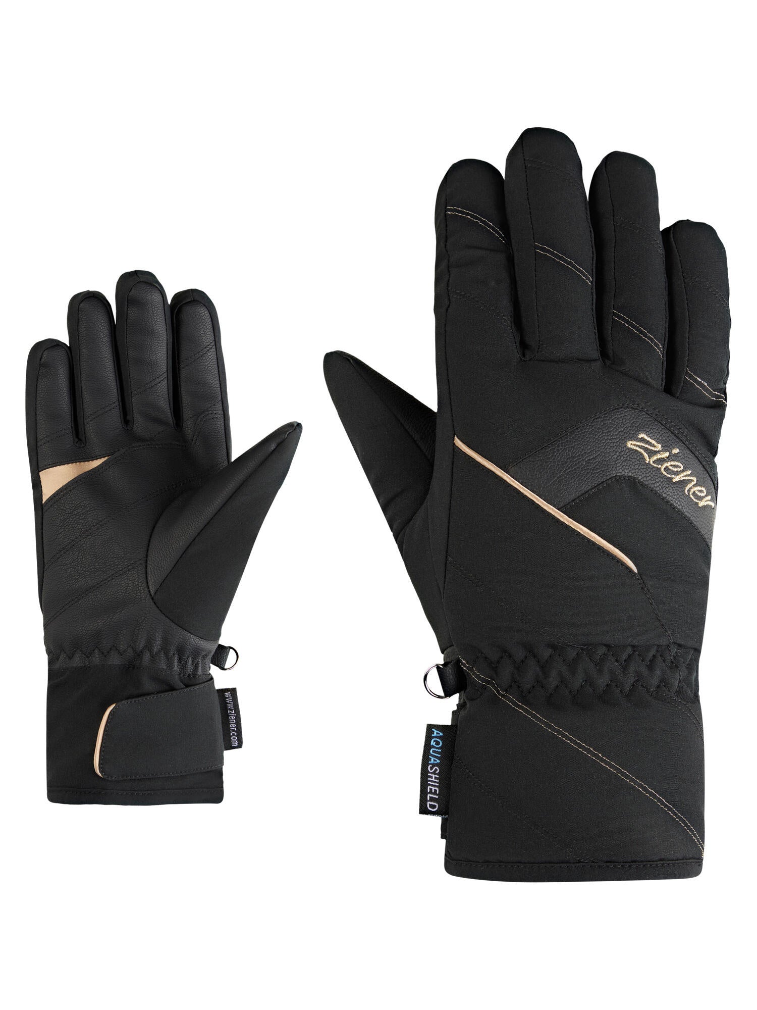 Skihandschuhe  KARION-Z AS® - 12495-black.gold art - Schwarz