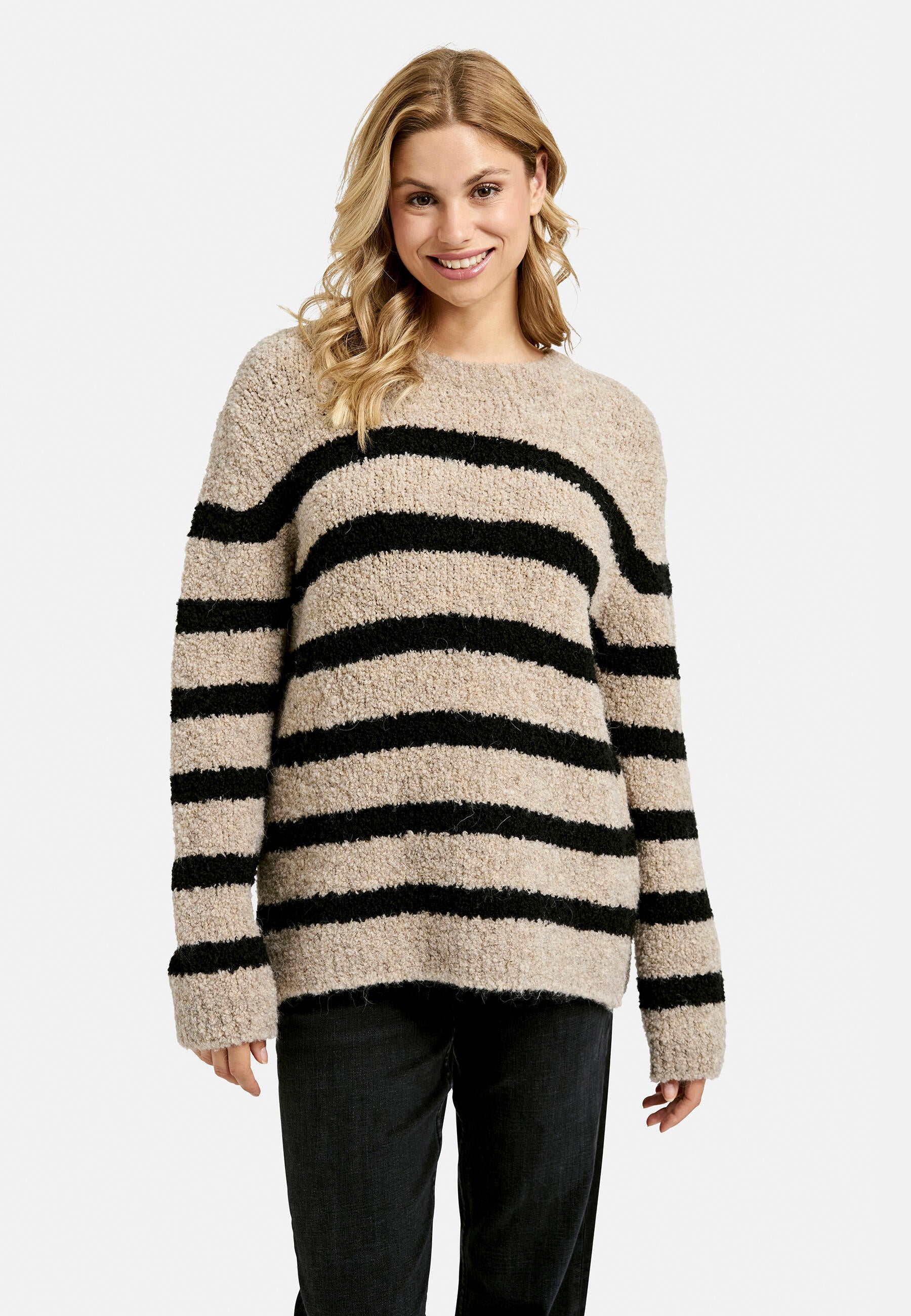 Gestreifter Strickpullover - 1930 - Beige