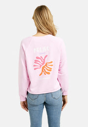 Sweatshirt aus Baumwollmix - 427 - Rosa