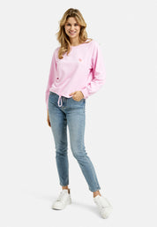 Sweatshirt aus Baumwollmix - 427 - Rosa