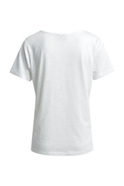 T-Shirt aus Baumwollmix - 104-OFFWHITE - Weiß