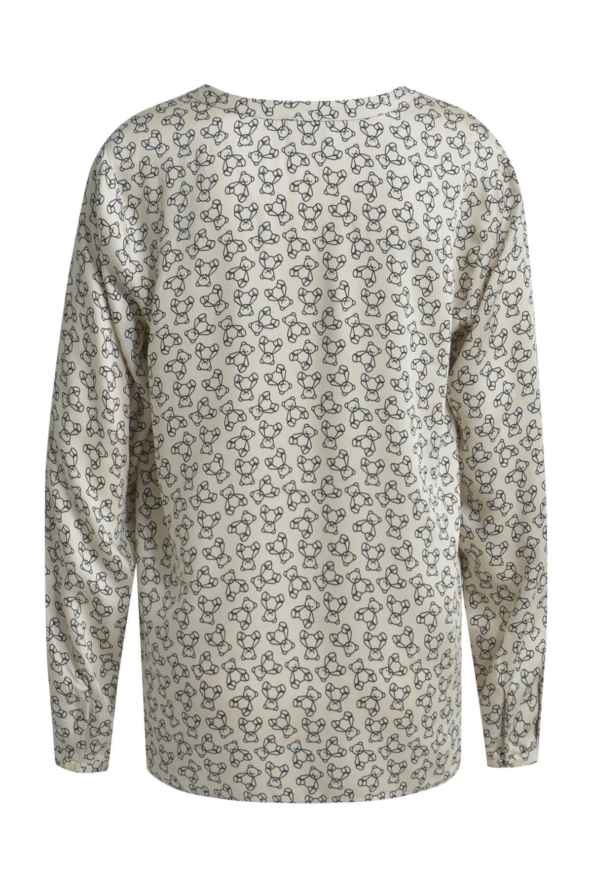 Bluse aus Viskose - 1099-BLACK PRINT - Beige