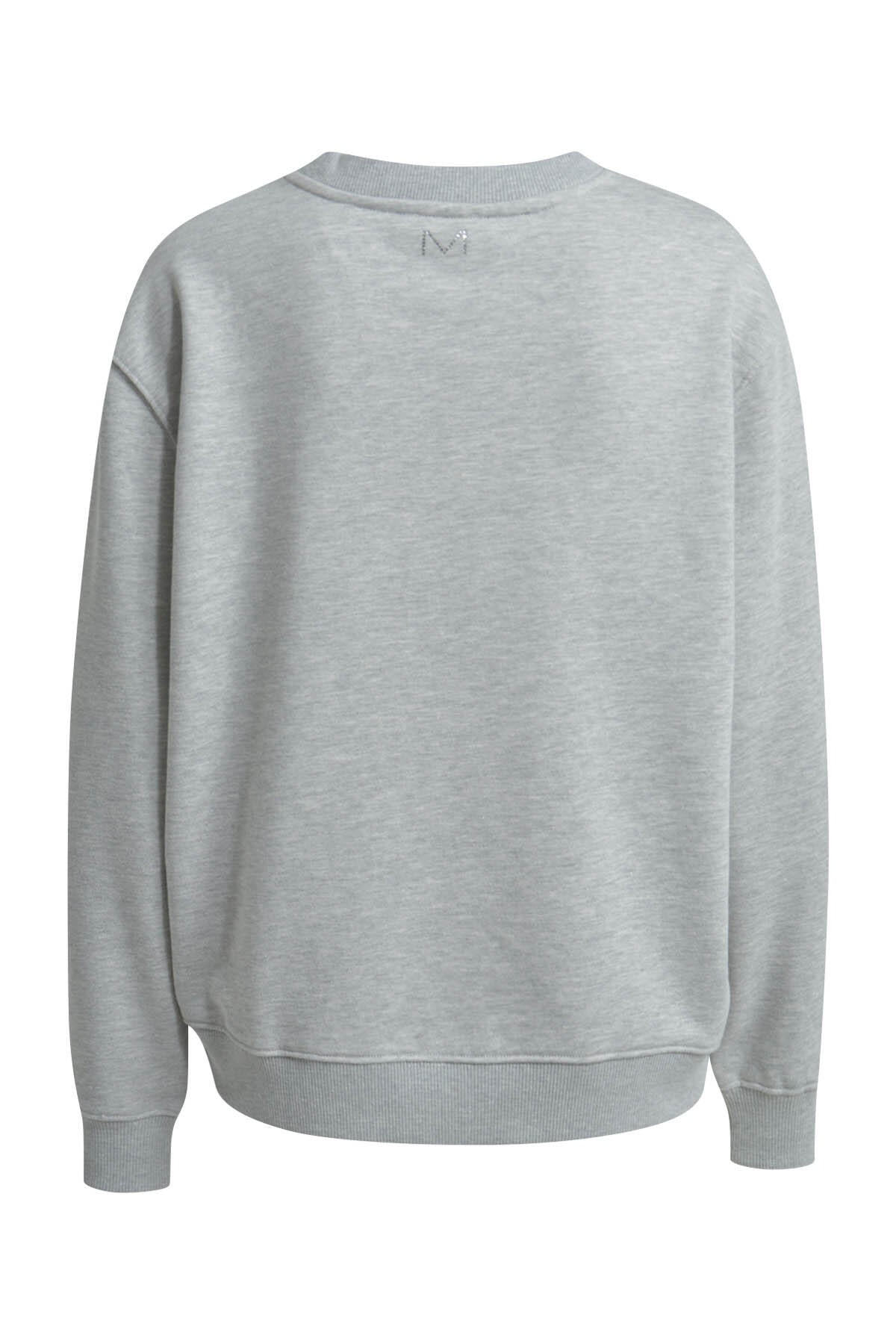 Sweatshirt aus Baumwolle - 809-GREY MELANGE - Grau