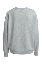 Sweatshirt aus Baumwolle - 809-GREY MELANGE - Grau