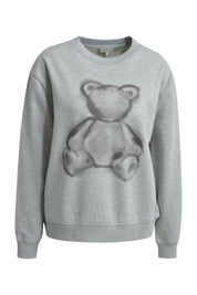 Sweatshirt aus Baumwolle - 809-GREY MELANGE - Grau